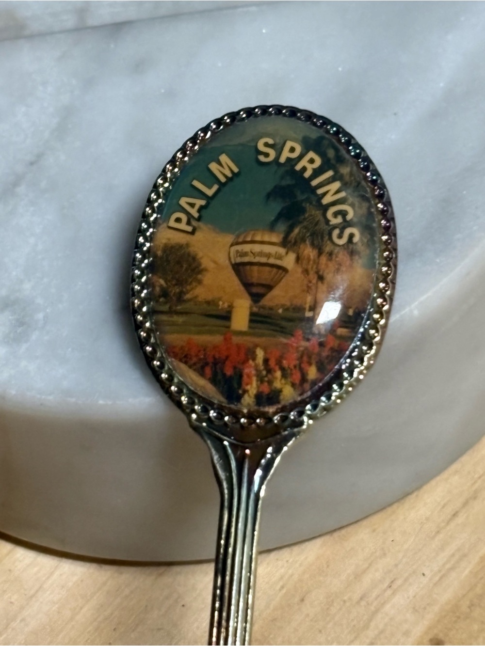 Vintage Collection Palm Springs Silver Spoon with Hot Air Balloon (v)